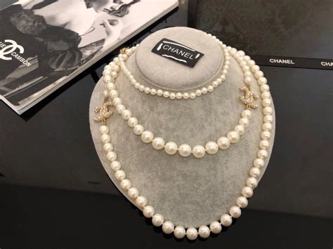 chanel pearl jewelry replica|chanel copy necklace.